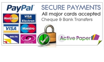 Secure payment by Paypal or Cheque / Bank Transfer
